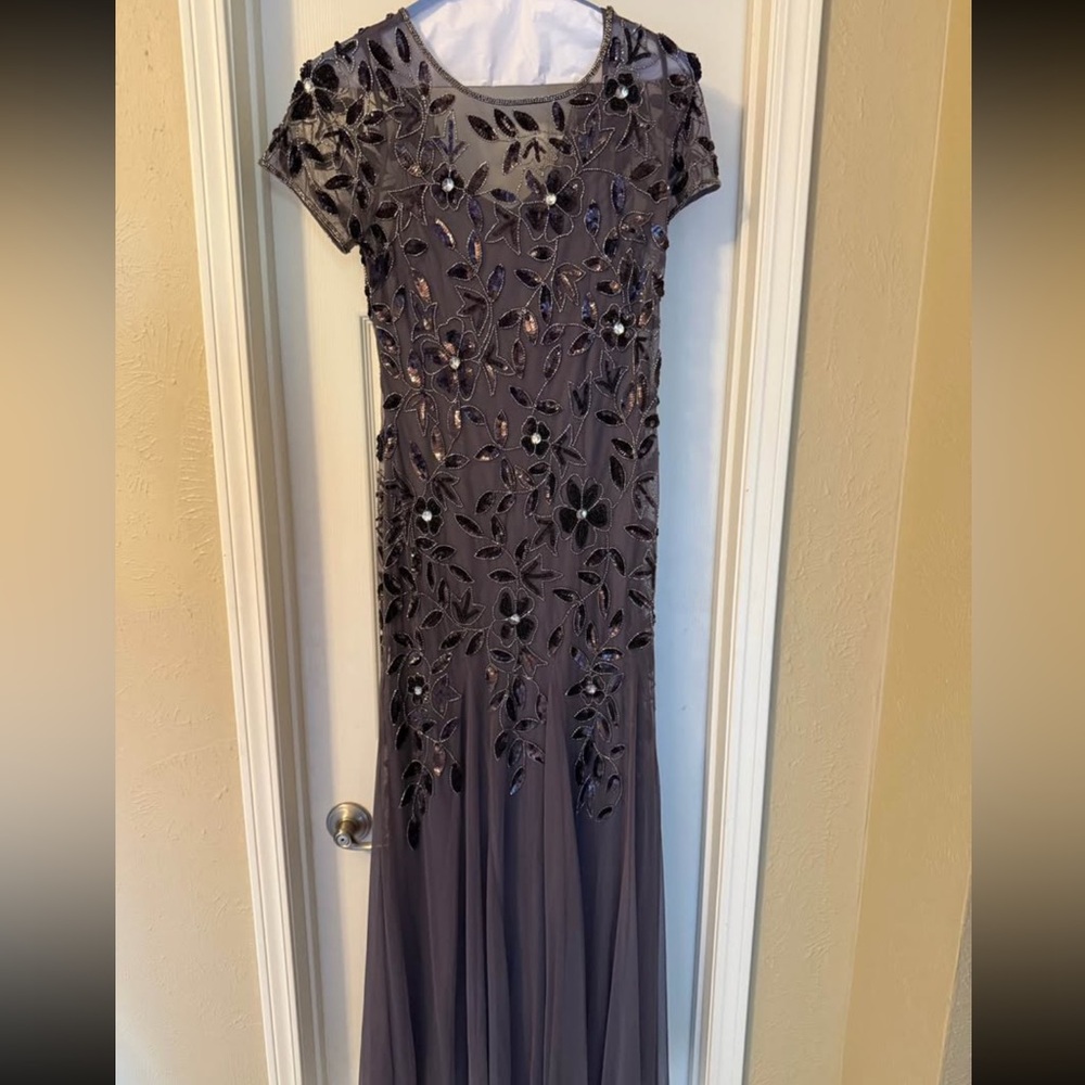 Adrianna Papell Moonscape Beaded Gown